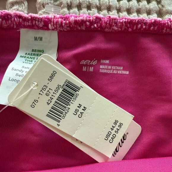NEW Aerie Pink Crochet Bikini‎ Bottom Size M - Picture 4 of 5